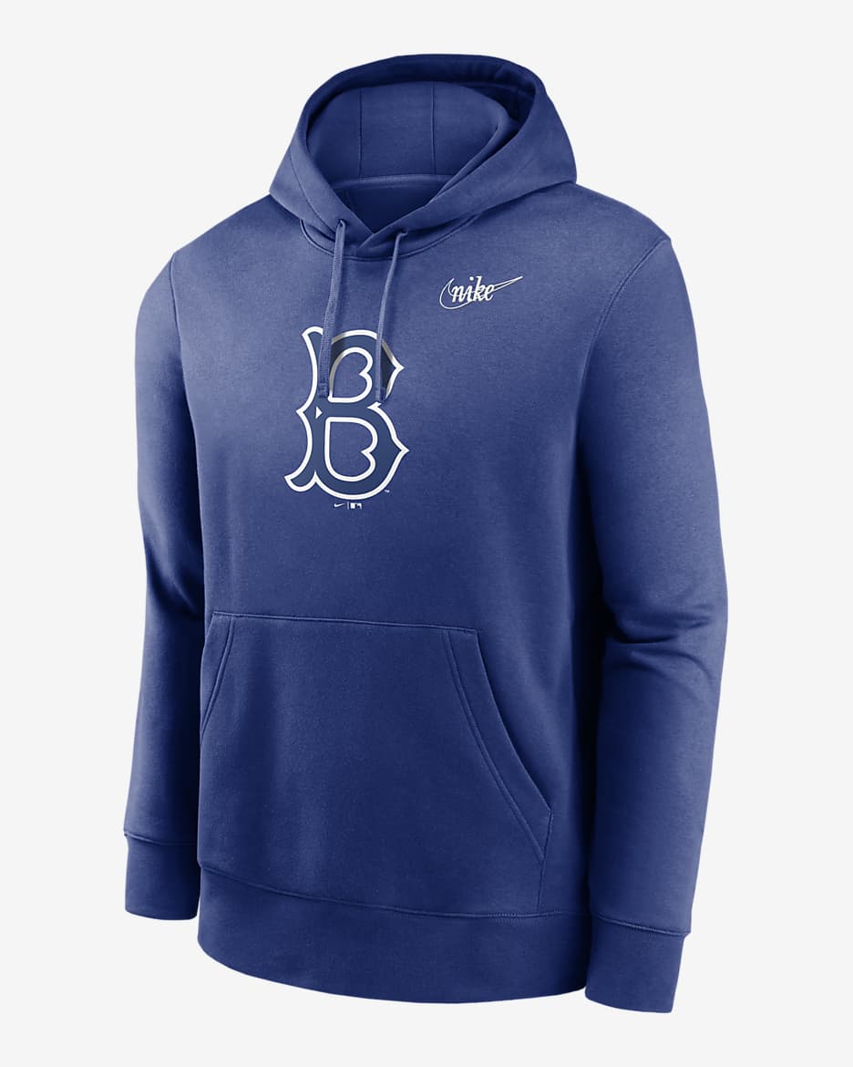 Nike Cooperstown Logo Club MLB Brooklyn Dodgers Men s Pullover Hoodie